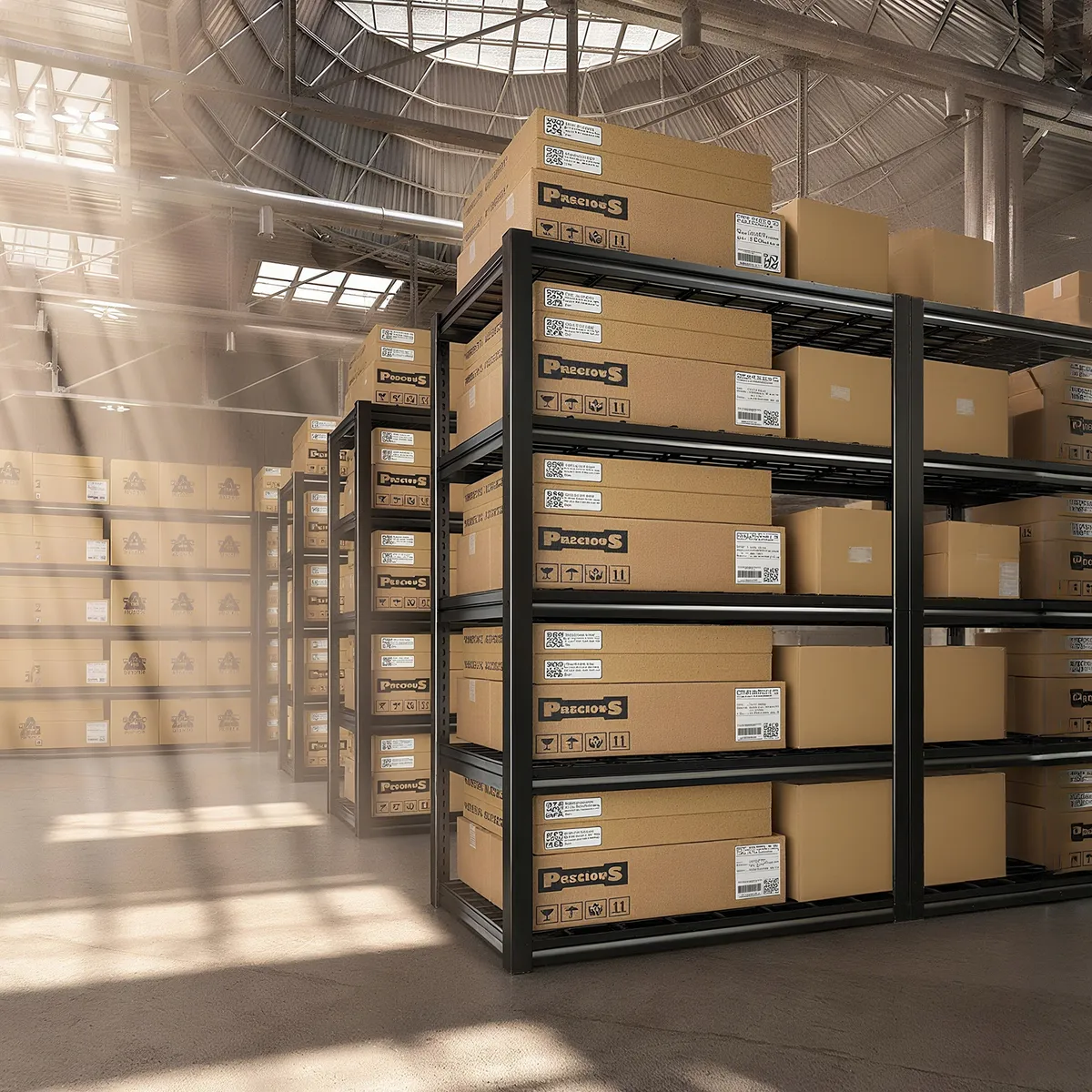 ELEMENT DESIGN - Estante Metalico 5 Repisas 180x100x50 CM Negro