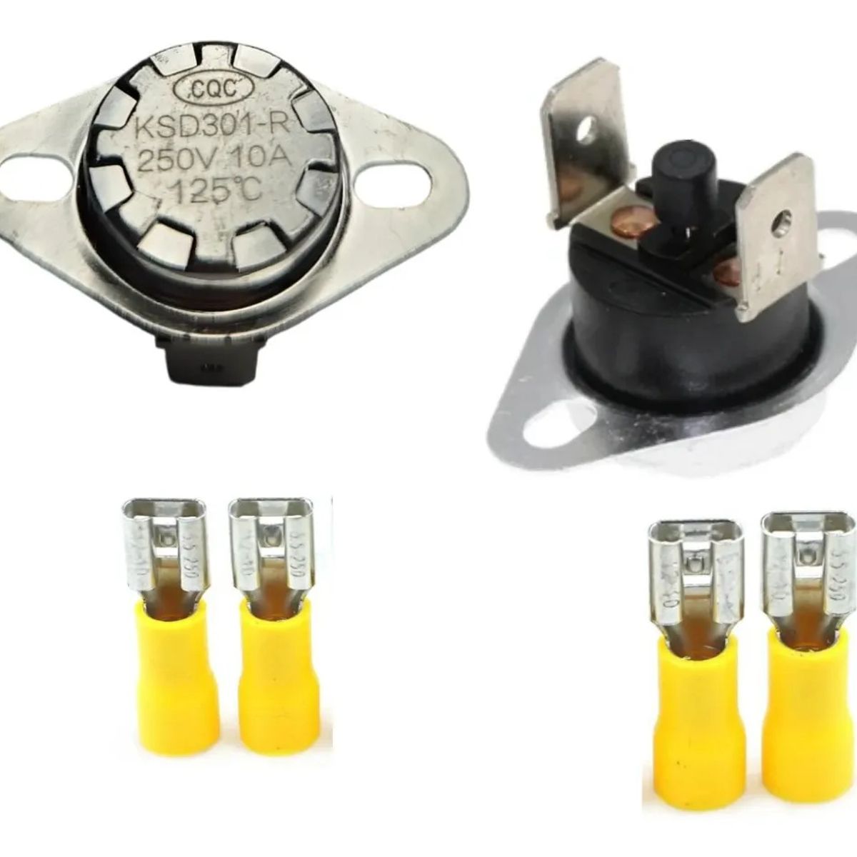 KUANGYE - 2 Termostatos Para Secadora Mabe + 4 Terminales