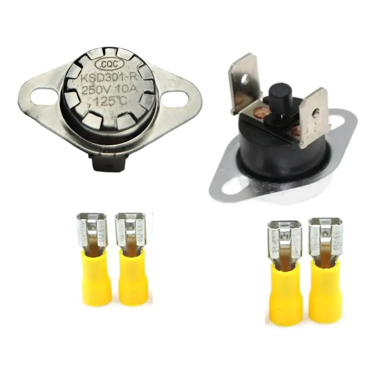 KUANGYE - 2 Termostatos Para Secadora Mabe + 4 Terminales