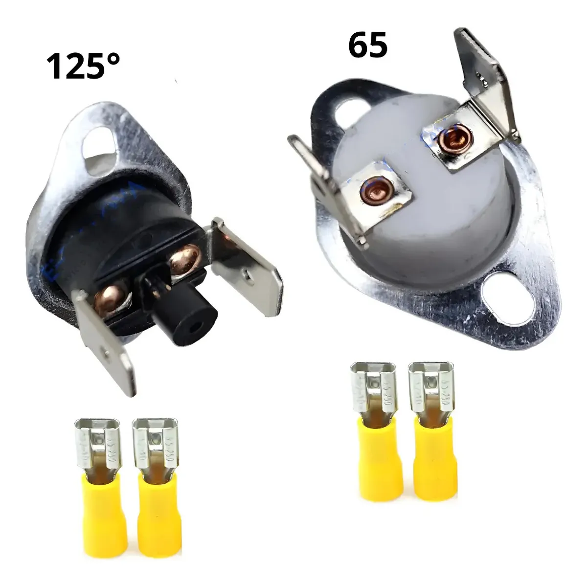 KUANGYE - 2 Termostatos Para Secadora Mabe + 4 Terminales
