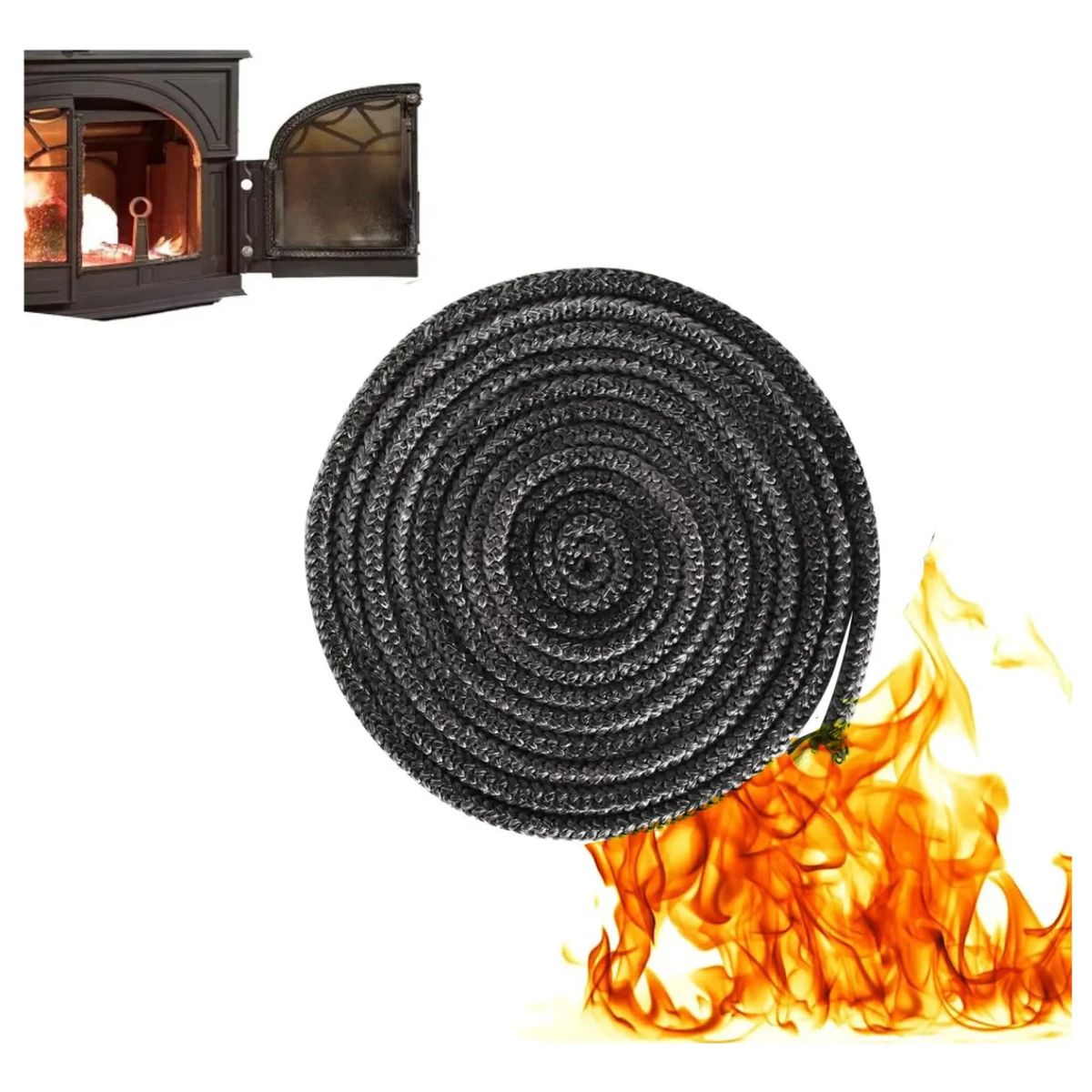 KUANGYE - Cuerda De Sellado De Fibra De Vidrio 2mx10mm