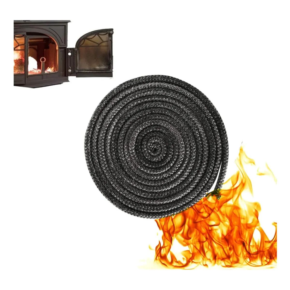 KUANGYE - Cuerda De Sellado De Fibra De Vidrio 2mx10mm