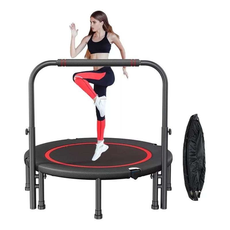 KUANGYE - Trampolín Ejercicio Aeróbico Plegable 100cm Ligas Fitness
