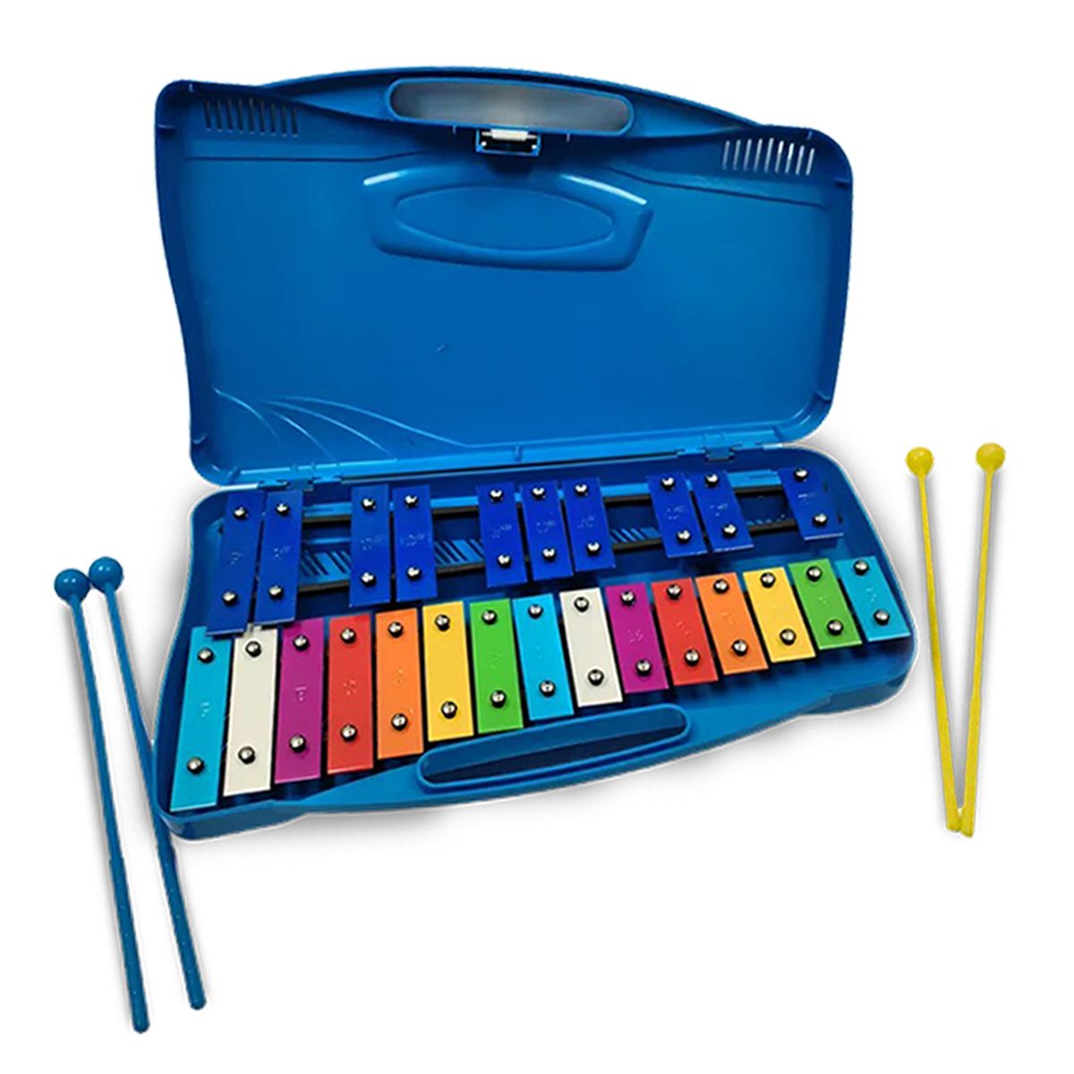 MALIK - Xilófono Profesional Azul 25 Notas Cromático Malik