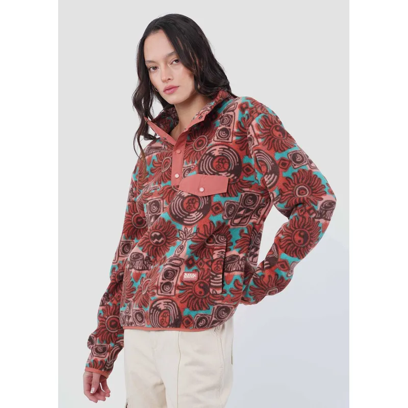 KAYA UNITE - Polar Mujer Half Snaps Disco Rosa