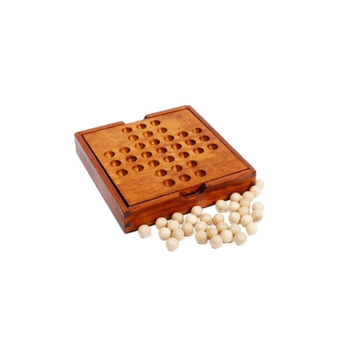 GENERICO - Juego De Mesa Solitario Clasico Juego En Madera Didáctico Café