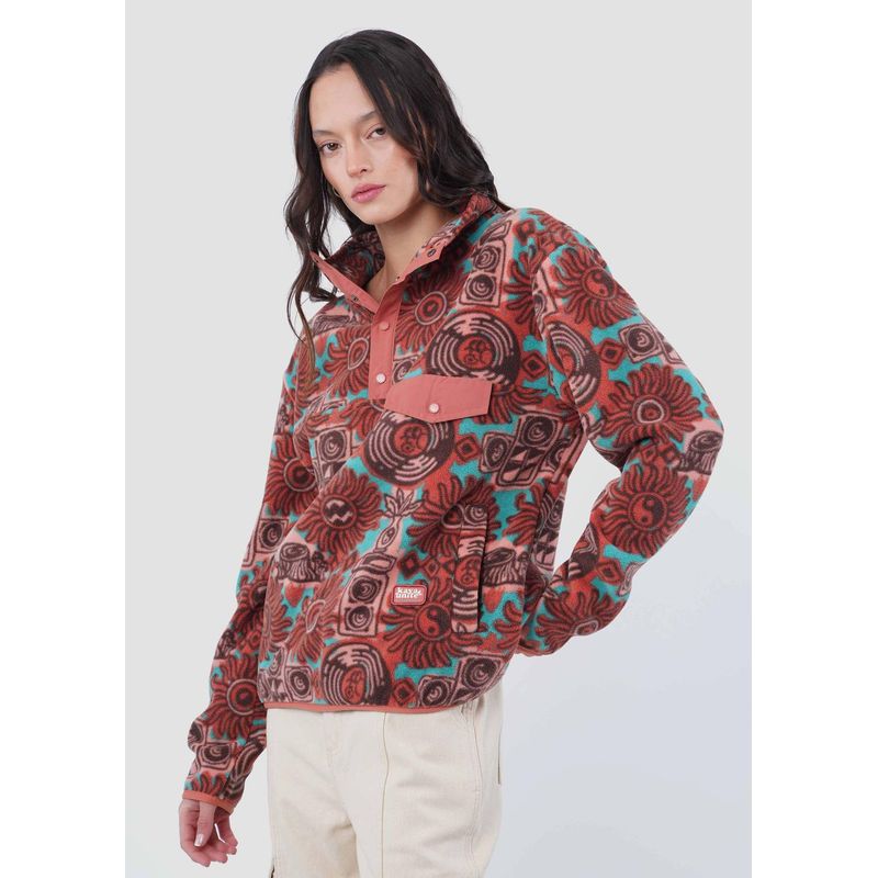 KAYA UNITE - Polar Mujer Half Snaps Disco Rosa
