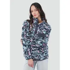 KAYA UNITE - Polar Mujer Half Snaps Flowers Azul