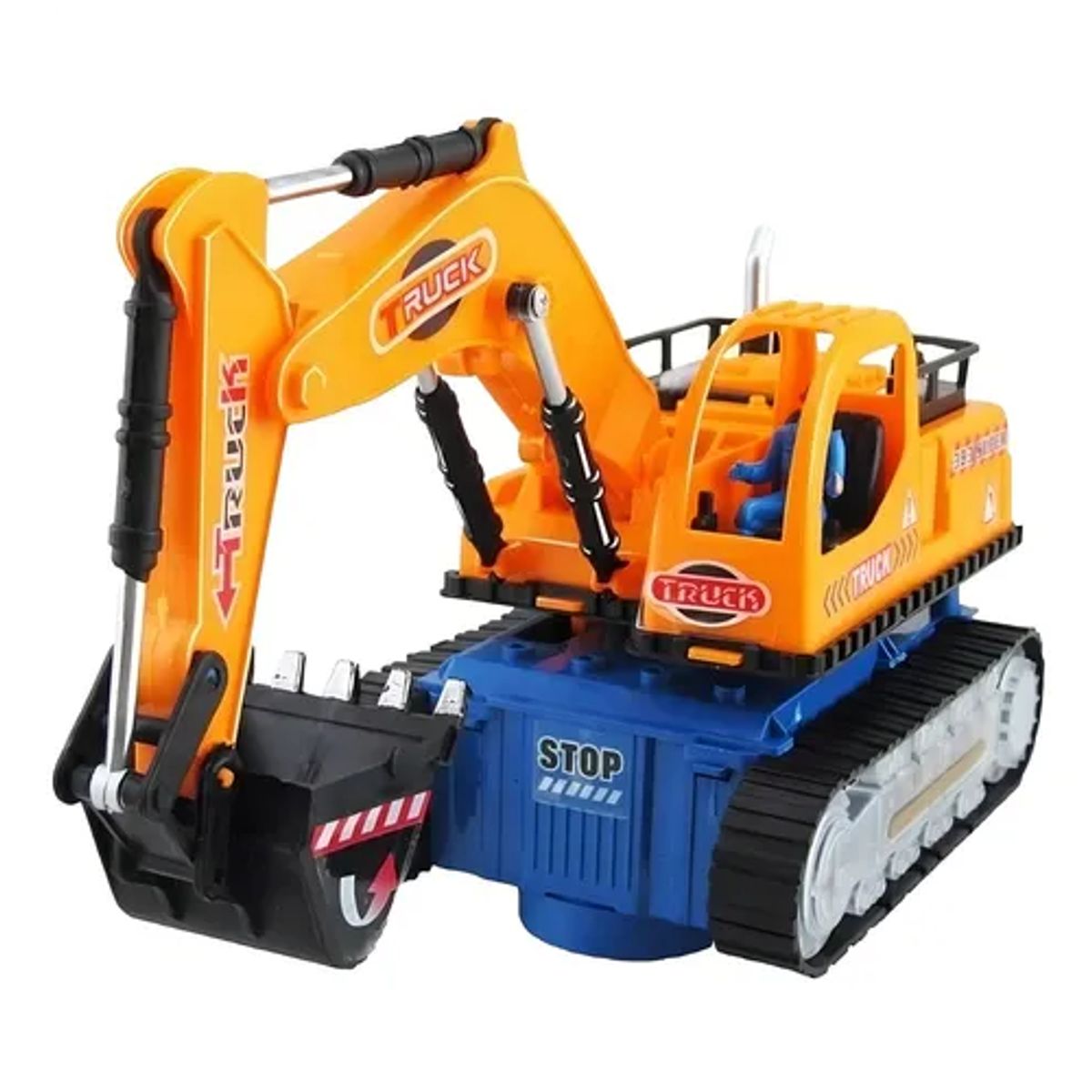 GENERICO - Retroexcavadora Con Luz Y Sonido Pequeña Retro Excavadora Color Amarillo