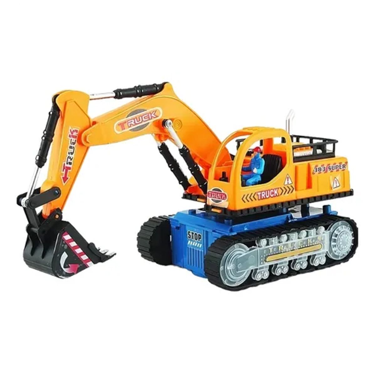 GENERICO - Retroexcavadora Con Luz Y Sonido Pequeña Retro Excavadora Color Amarillo