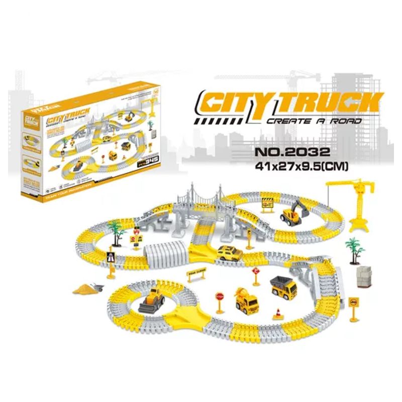 GENERICO - Pista De Auto Para Niño Bloque De Vehiculo Educativo Color Amarillo