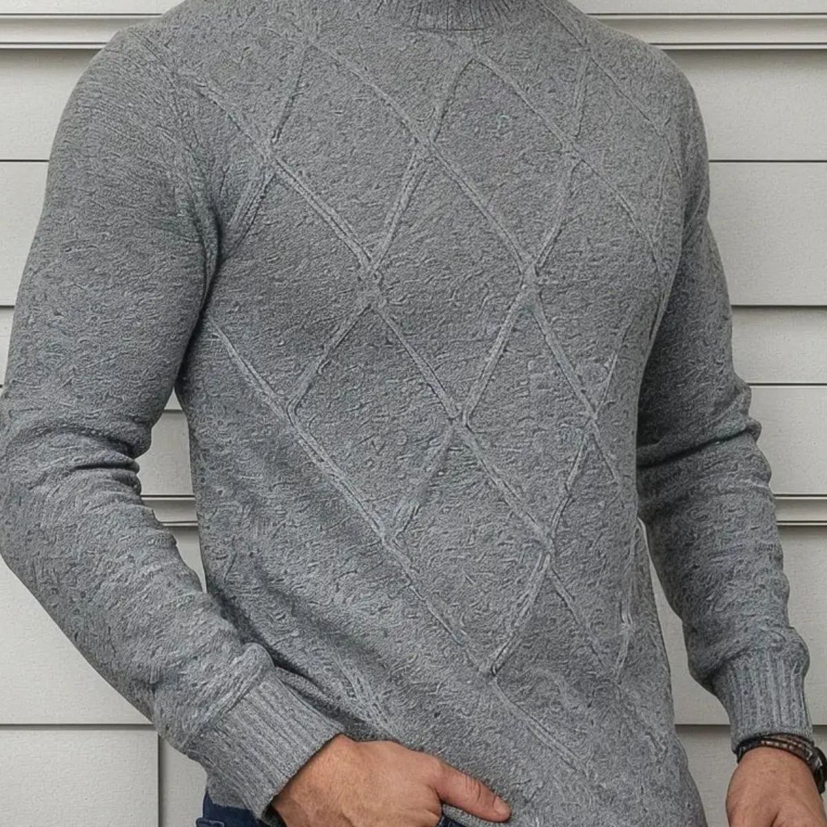 LOOK SHOP - Sweater Lana Hombre Cuello Subido Beatle, Excelente Calidad 130
