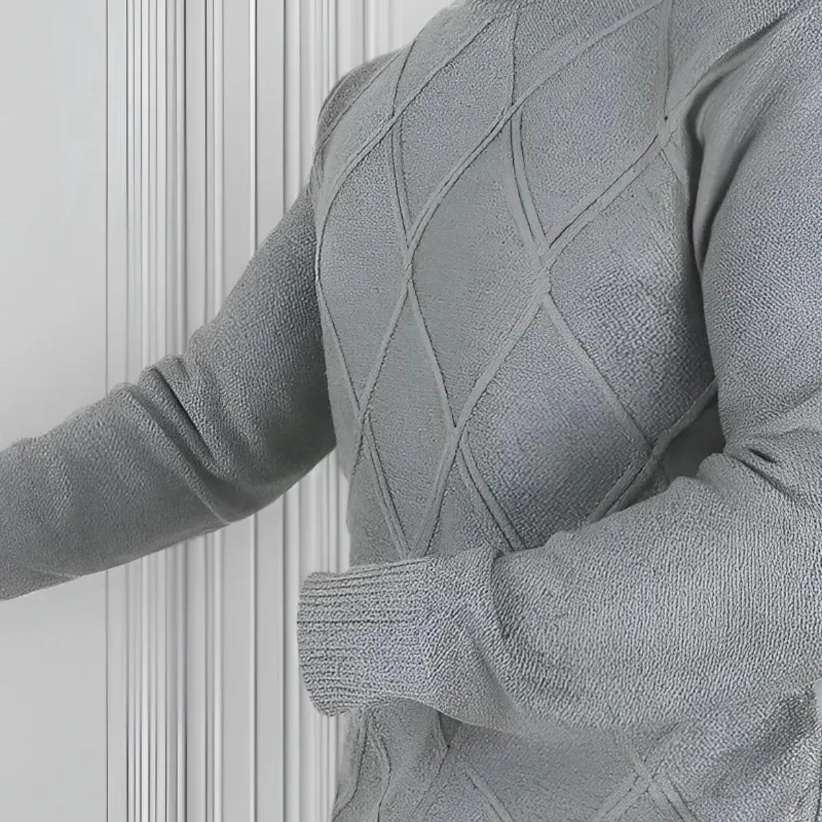 LOOK SHOP - Sweater Lana Hombre Cuello Subido Beatle, Excelente Calidad 130