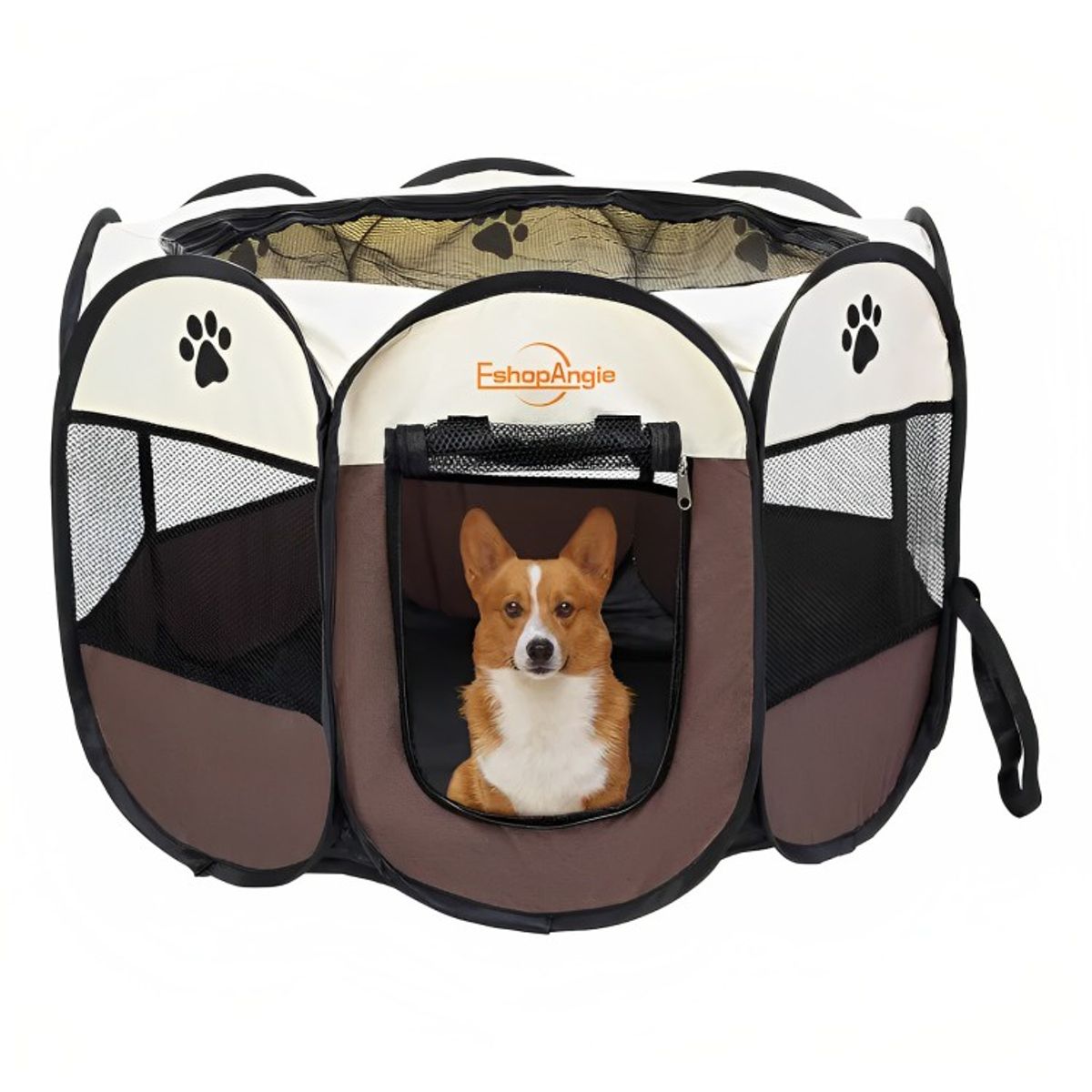 GENERICO - Corral Tienda Para Mascotas Portatil Perro Gato Marron