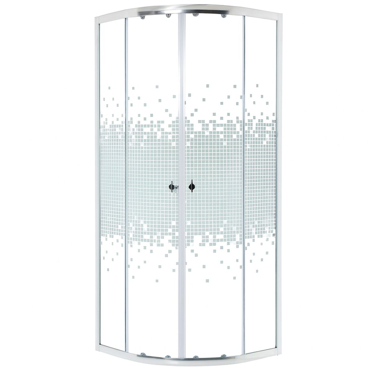 JOYTEK - Shower Door Curvo 80x80x185 cm 5mm Sin Receptáculo