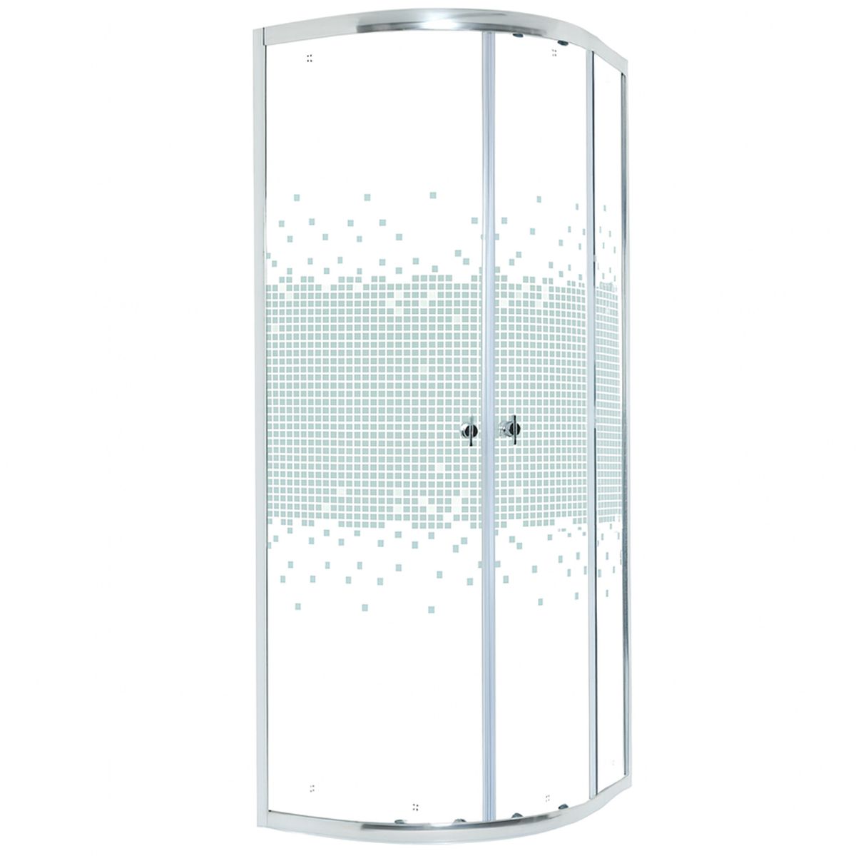 JOYTEK - Shower Door Curvo 80x80x185 cm 5mm Sin Receptáculo