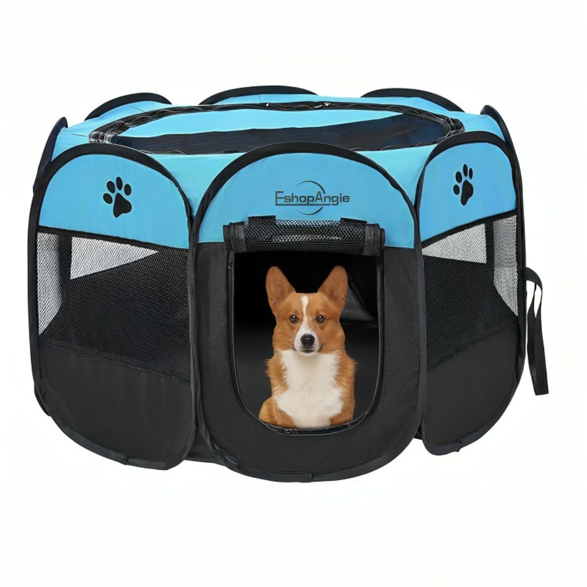 GENERICO - Corral Tienda Para Mascotas Portatil Perro Gato Azul