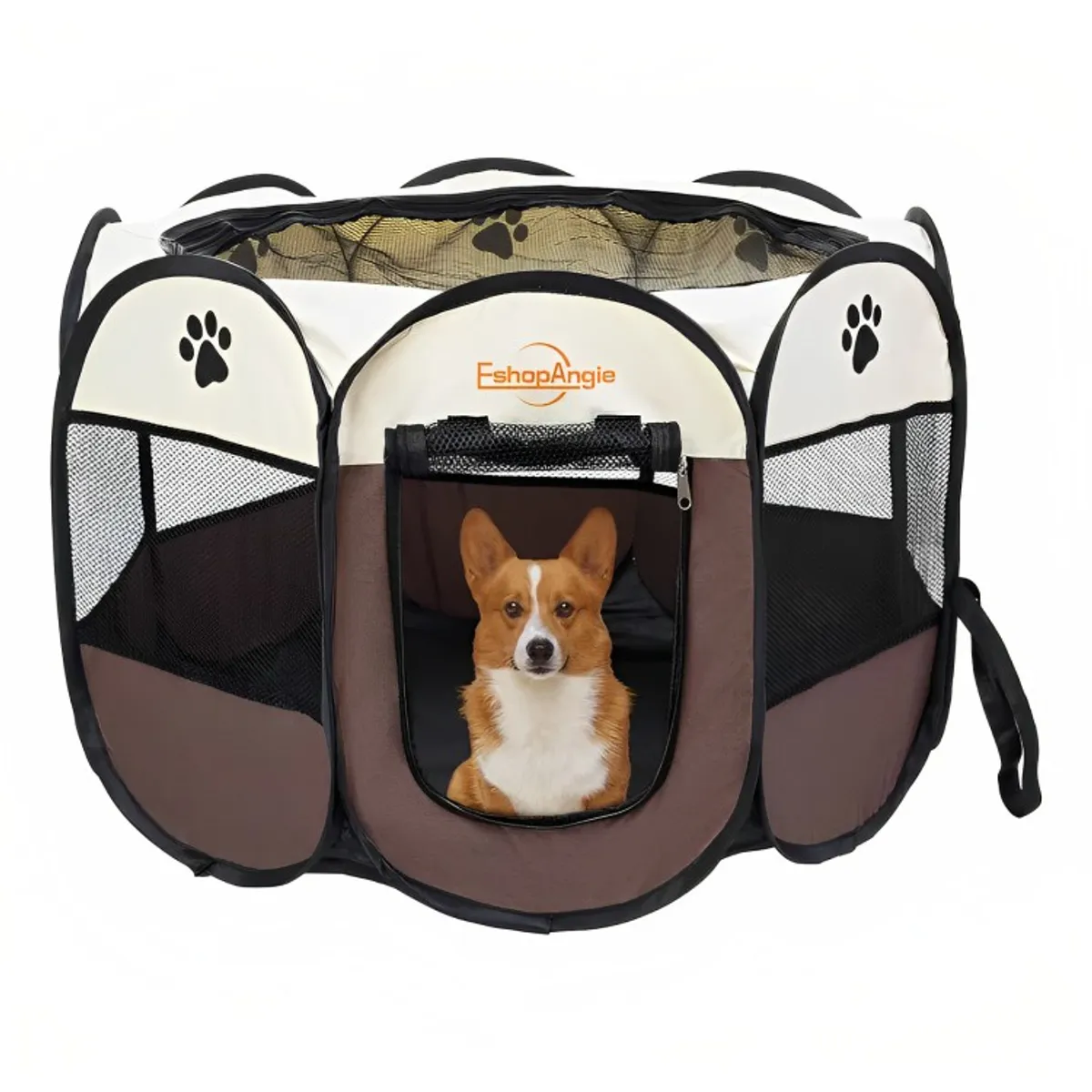 GENERICO - Corral Tienda Para Mascotas Portatil Perro Gato Marron