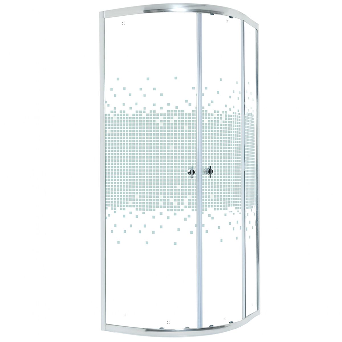 JOYTEK - Shower Door Curvo 90x90x185 cm 5mm Sin Receptáculo