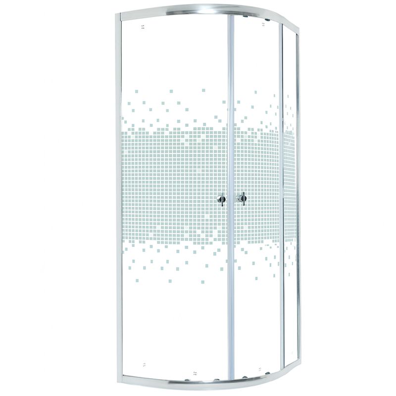 JOYTEK - Shower Door Curvo 90x90x185 cm 5mm Sin Receptáculo