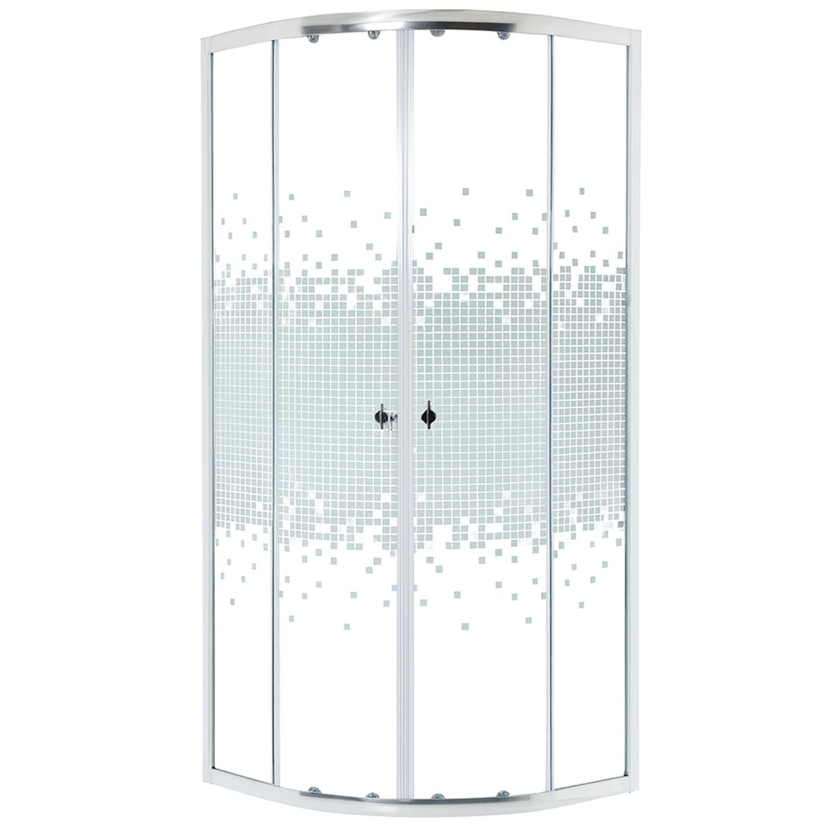JOYTEK - Shower Door Curvo 90x90x185 cm 5mm Sin Receptáculo