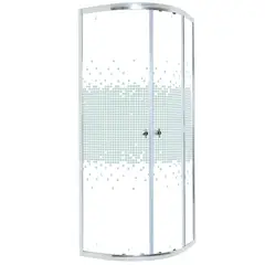 JOYTEK - Shower Door Curvo 80x80x185 cm 5mm Sin Receptáculo