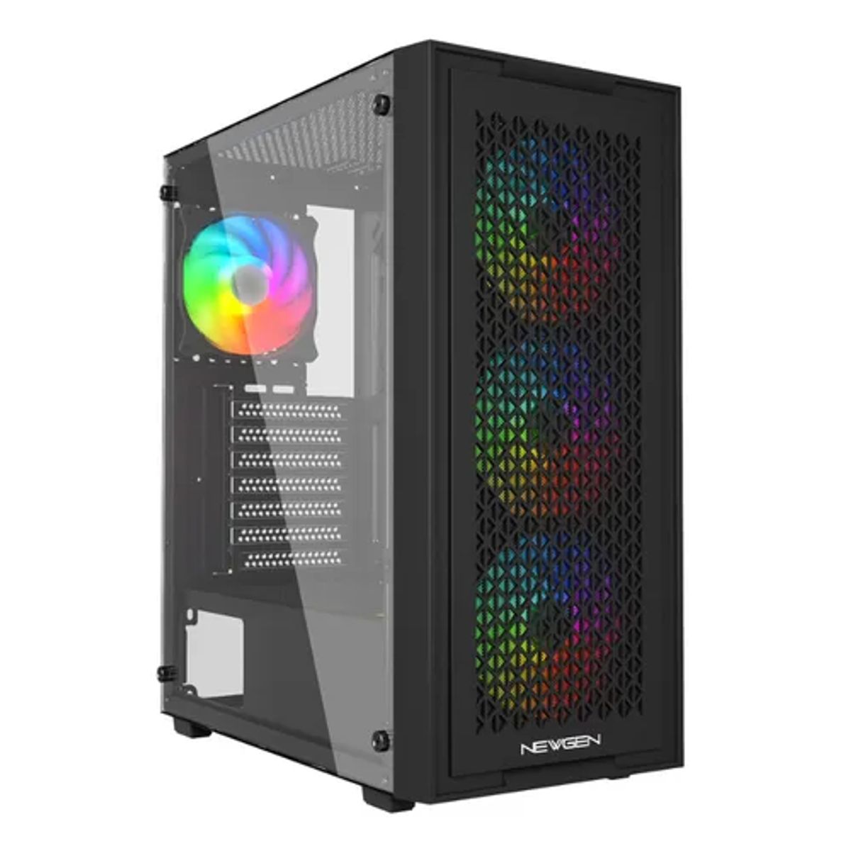 GENERICO - Gabinete newgen titanium 01 mesh atx color negro