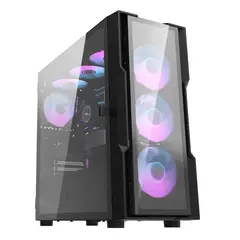 GENERICO - Gabinete gamer darkflash dk431 e-atx 7 fans color negro