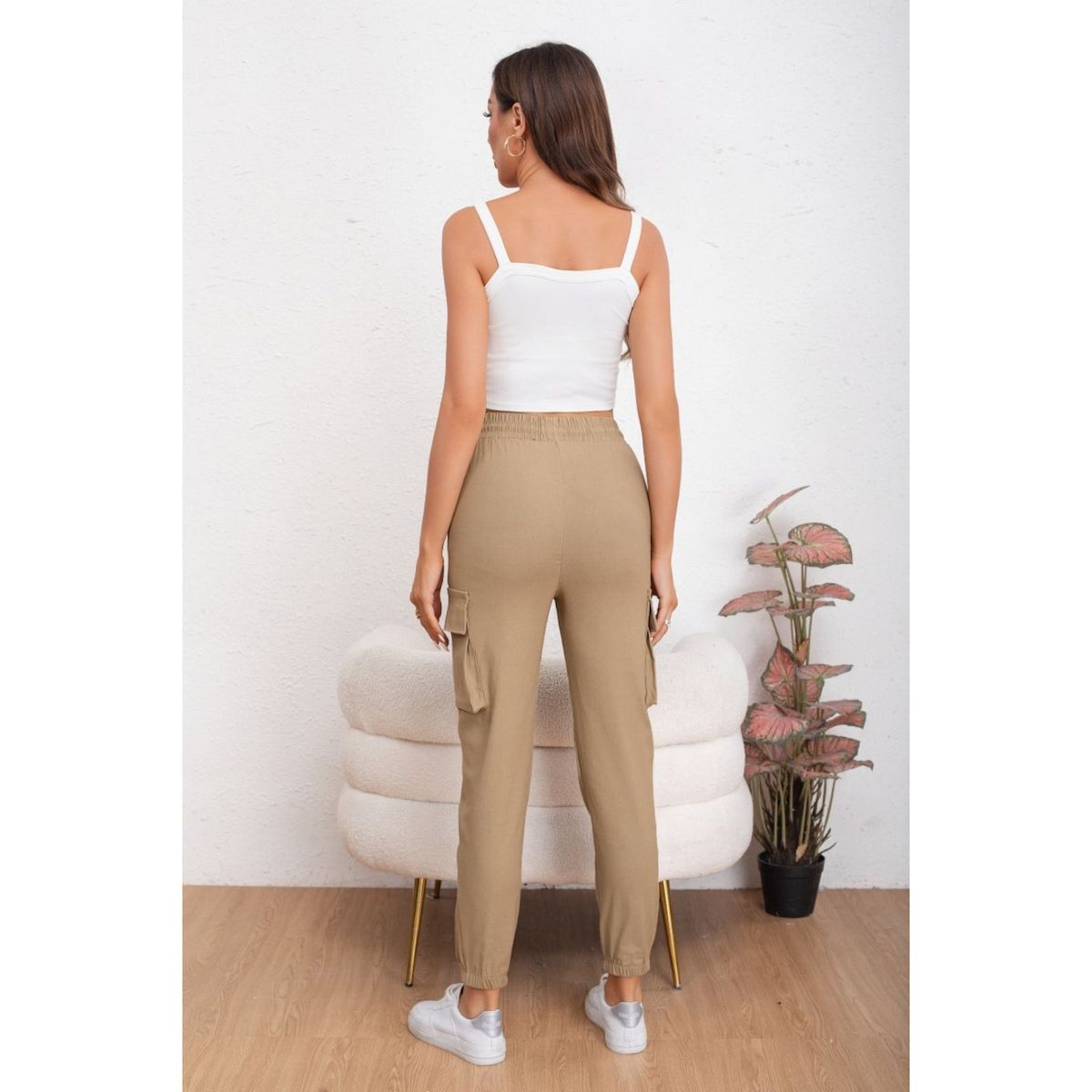 LIKE SHOP - Pantalones Mujer Leggins Cargo Elasticados Tela Jeans 2010