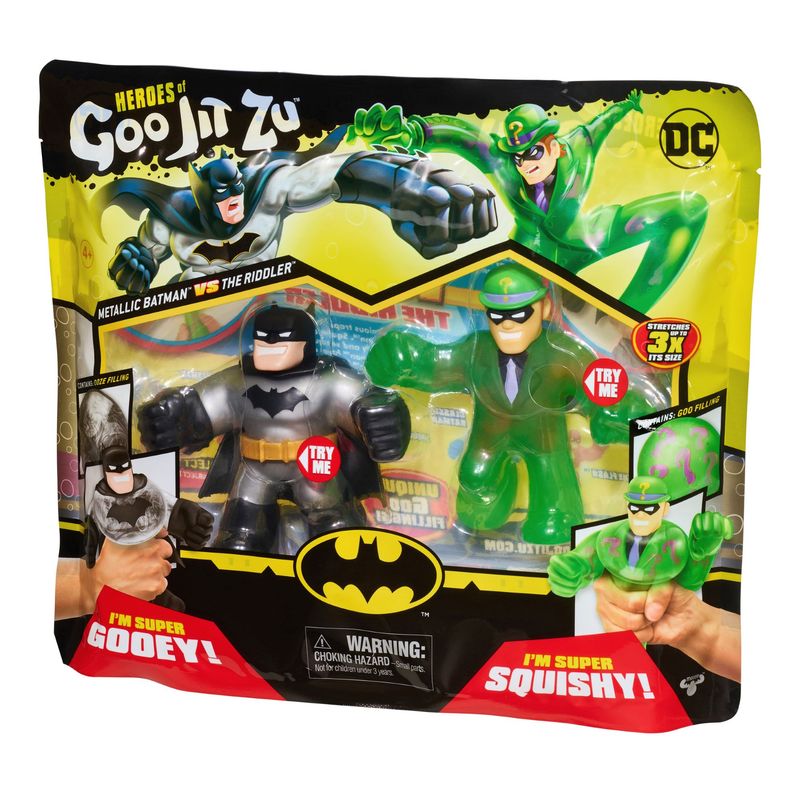 BOING TOYS - Goo JIT Zu Pack de 2 Héroes Batman VS Riddler