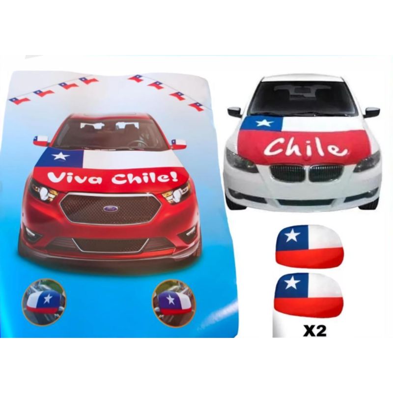 GENERICO - Set 3pcs Cubre Capot y Espejos Dieciochero