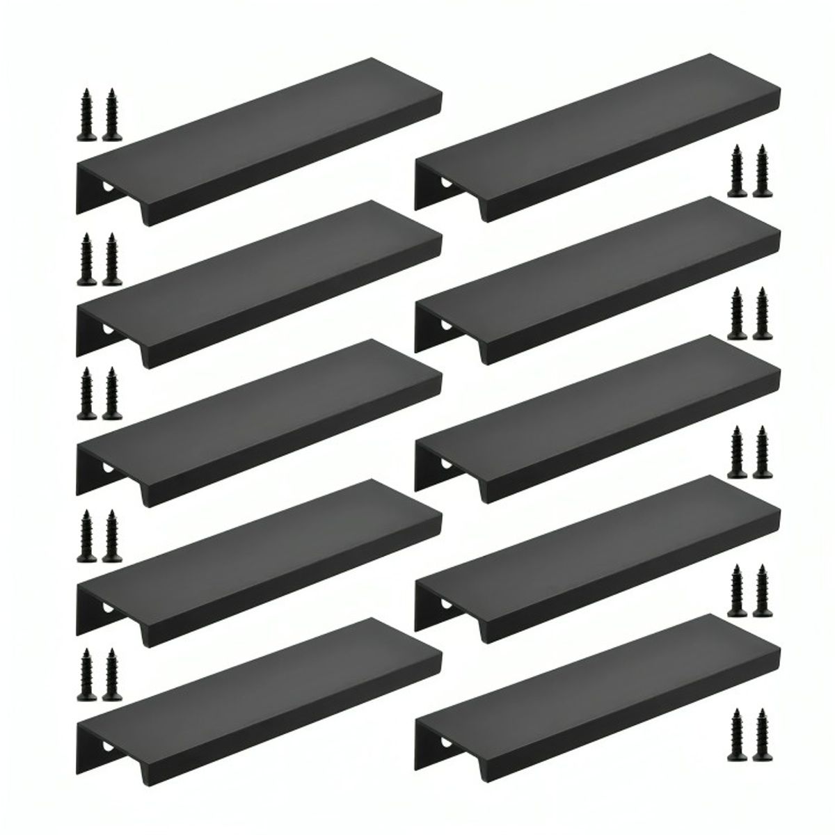 GENERICO - Tiradores Manilla Negro Tirador Mueble Puerta 15cm 10 Unid