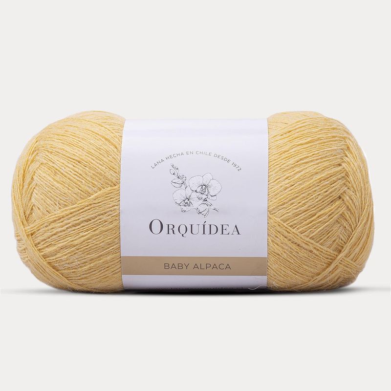 ORQUIDEA - LANA PREMIUM BABY ALPACA ORQUÍDEA 100 GRS ANTIALÉRGICA - Amarillo