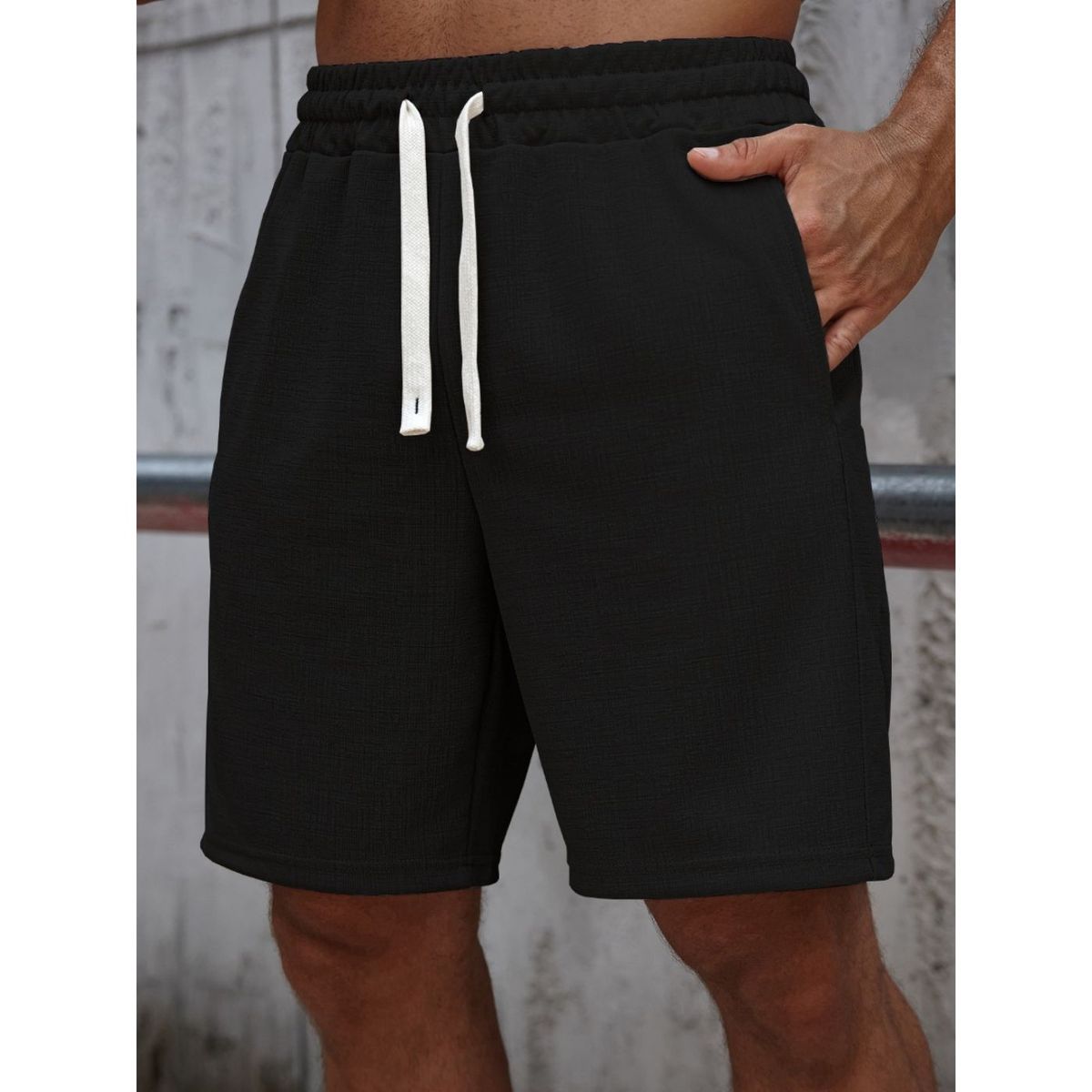 LIKE SHOP - Short Hombre Bermuda Tipo Lino Tendencia Urbana Liso 0266
