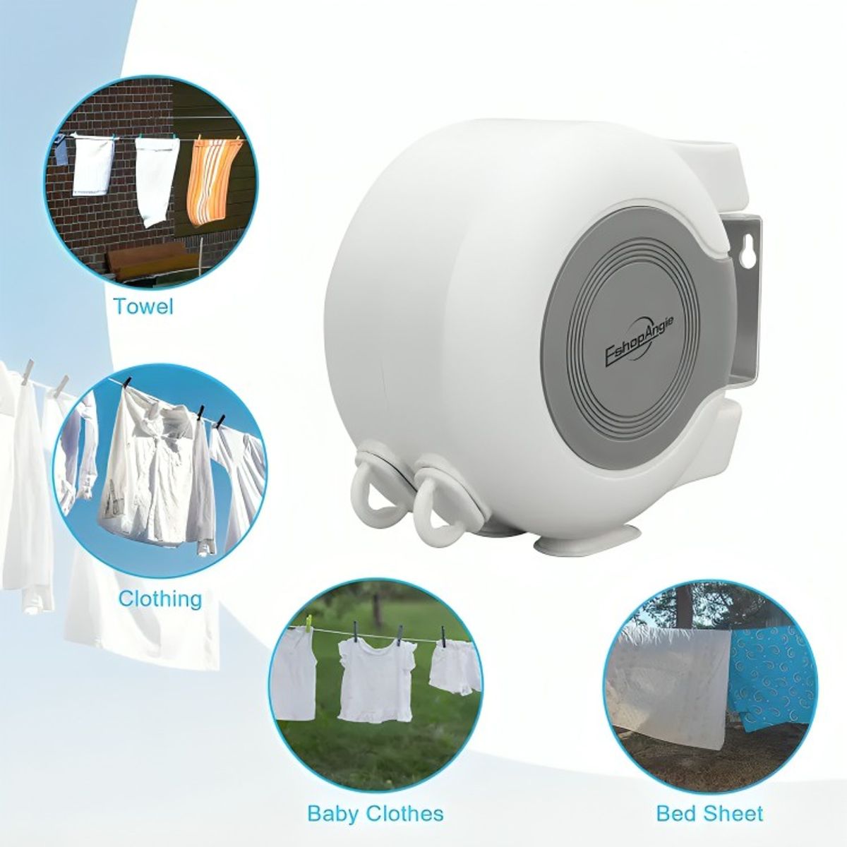 GENERICO - Tendedero Retráctil Colgador de Ropa Doble Linea