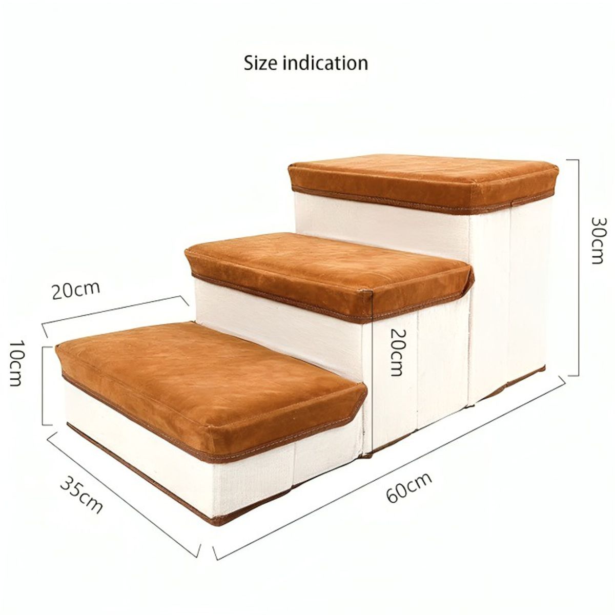 GENERICO - Escalera Plegable Para Mascotas Pequeñas De 3 Pisos
