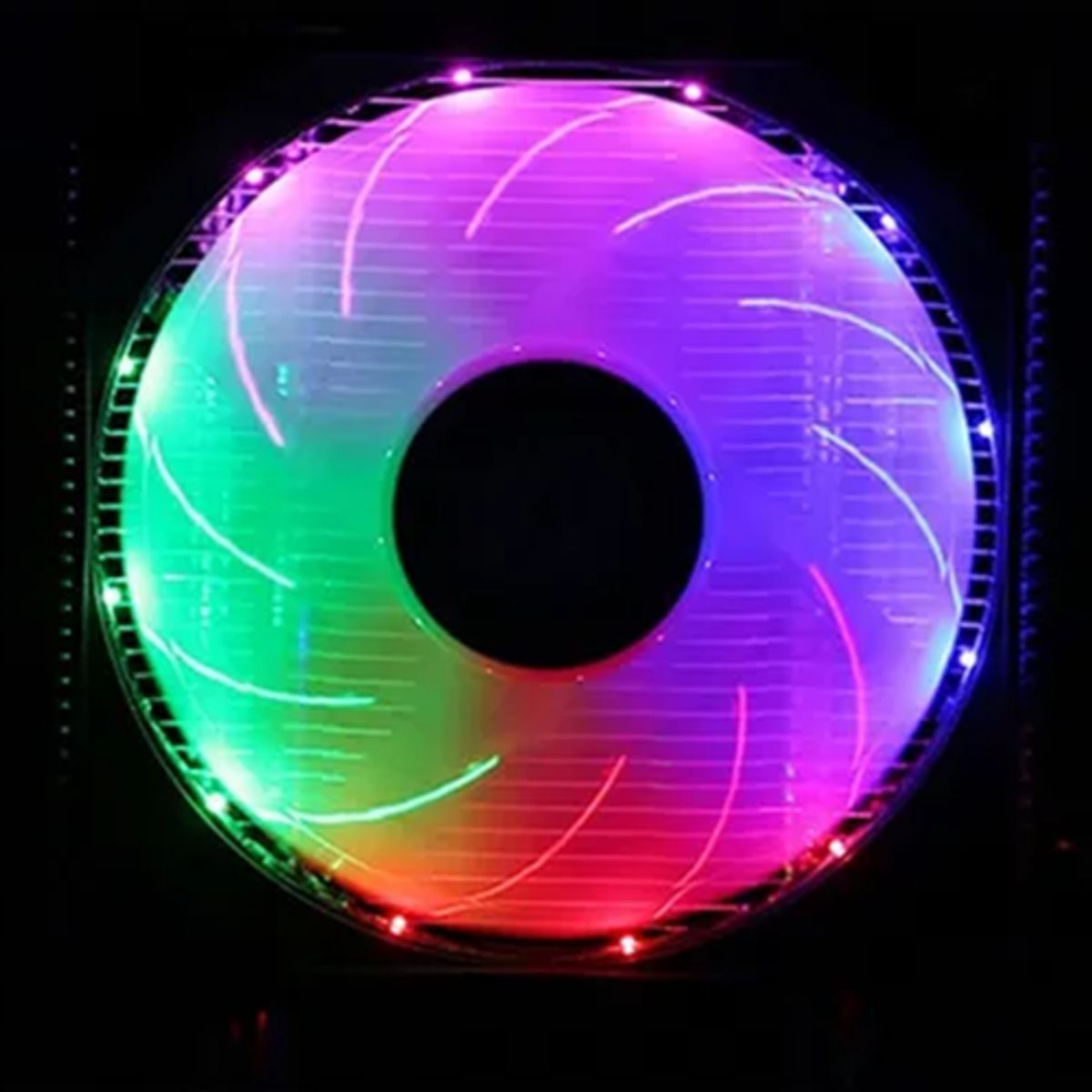 GENERICO - Disipador cpu rgb ventialdor base de cobre intelamd color n