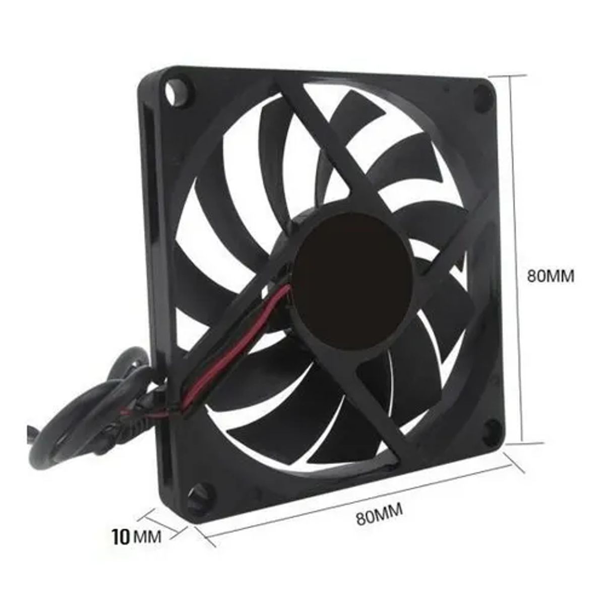 GENERICO - Ventilador fan cooler usb pc 8x8 5v cable 100cm color negro