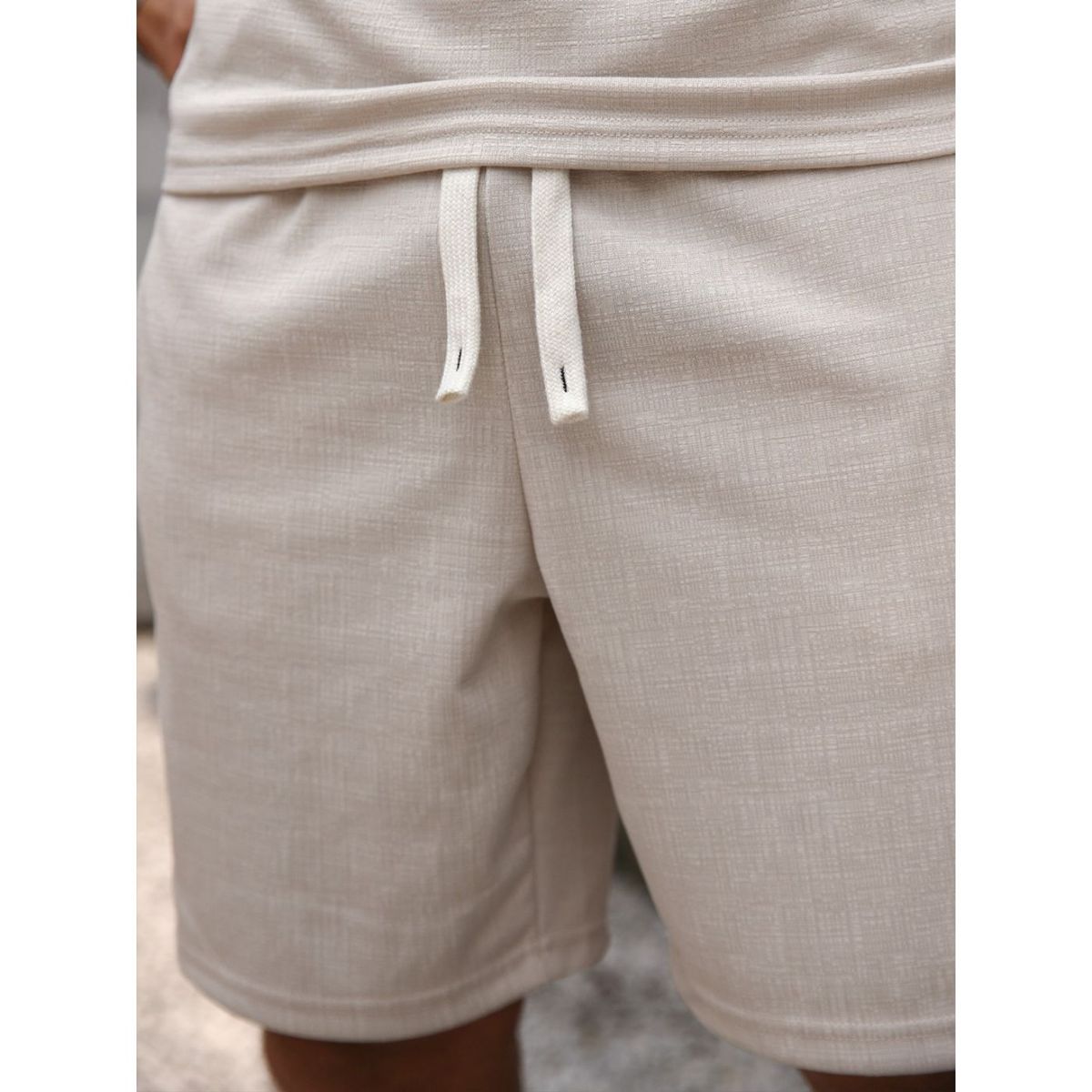 LIKE SHOP - Short Hombre Bermuda Tipo Lino Tendencia Urbana Liso 0266