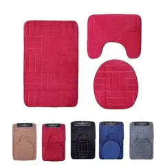 HOMEY - Juego de Alfombras para Baño, 3 Piezas, Colores Surtidos.