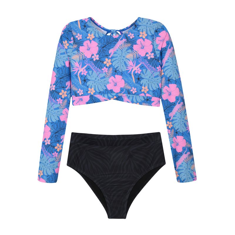 H2O WEAR - Traje de Baño Niña Teens Tankini UV50 Crop Top  H2O Wear - Celeste