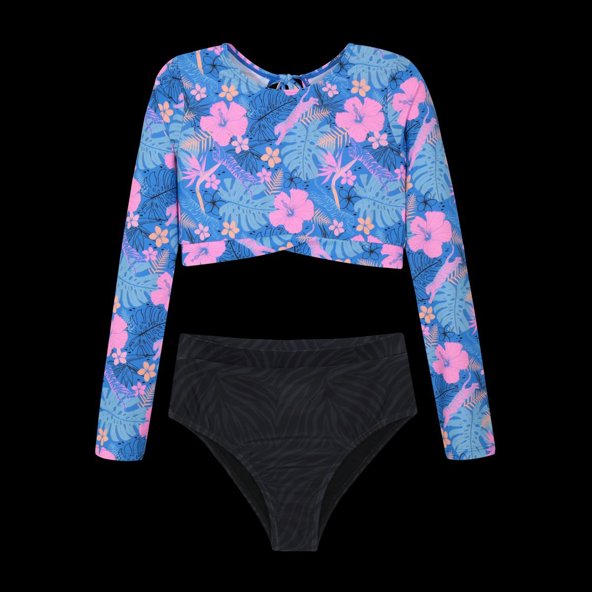 H2O WEAR - Traje de Baño Niña Teens Tankini UV50 Crop Top  H2O Wear - Celeste