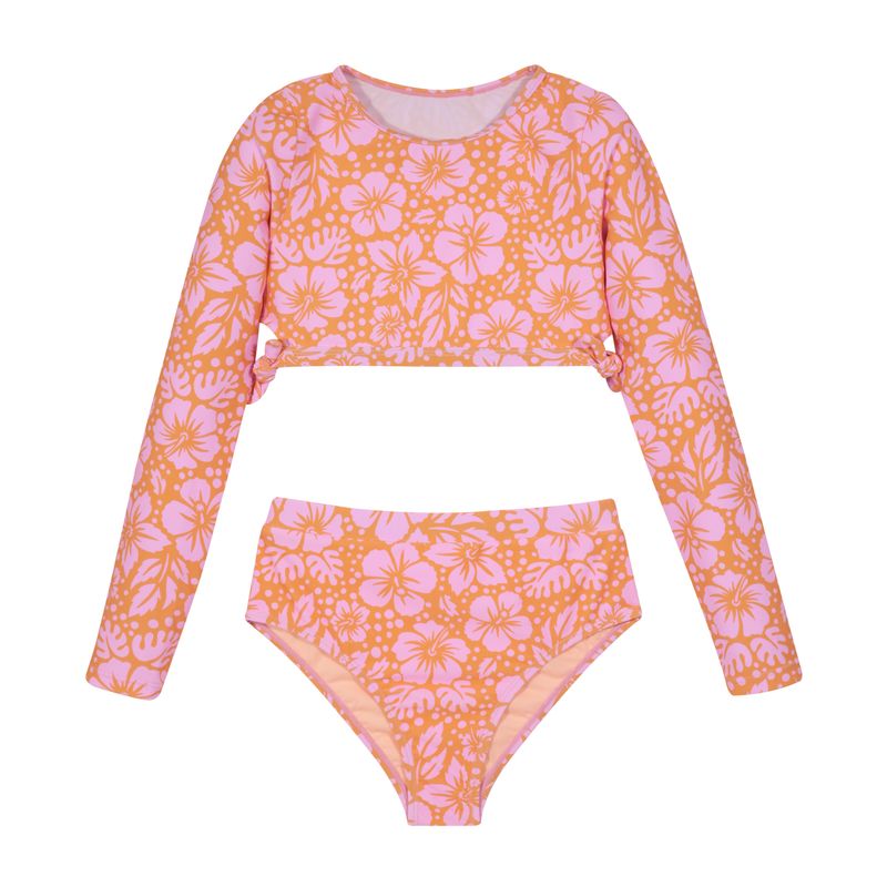 H2O WEAR - Traje de Baño Niña Teens Tankini UV50 Crop Top  H2O Wear - Coral