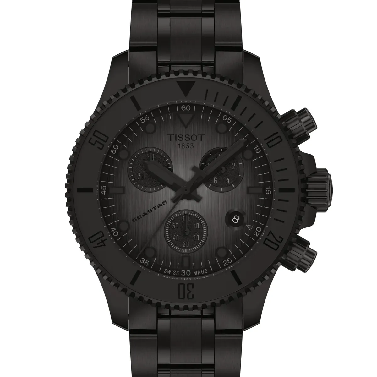 TISSOT - Reloj Tissot Seastar 1000 Chronograph Acero Negro 38MM