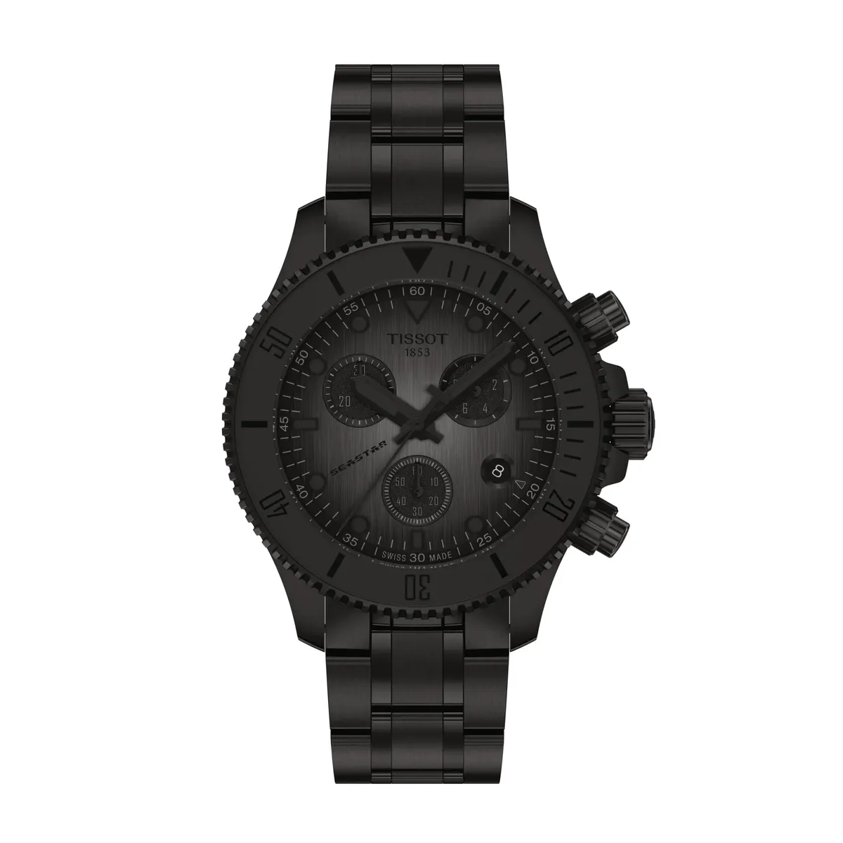 TISSOT - Reloj Tissot Seastar 1000 Chronograph Acero Negro 38MM
