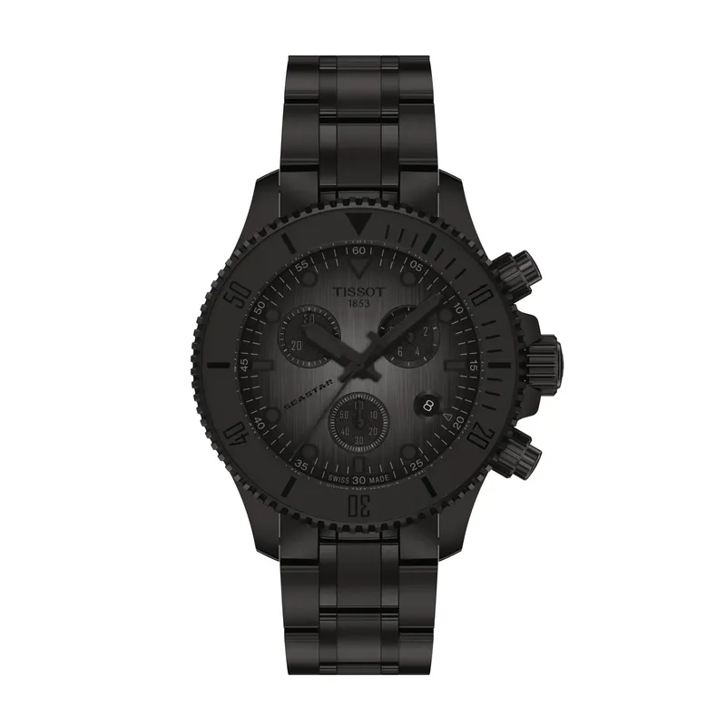 TISSOT - Reloj Tissot Seastar 1000 Chronograph Acero Negro 38MM