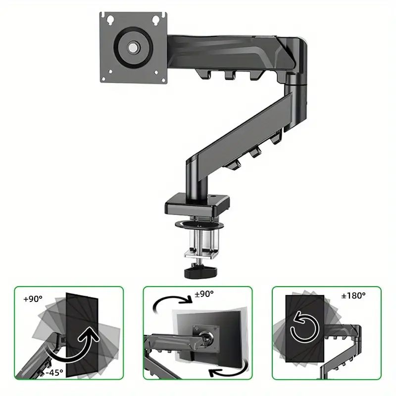 GENERICO - Soporte Monitor Escritorio 13-32 Pulgadas Brazo Articulado Negro
