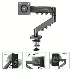 GENERICO - Soporte Monitor Escritorio 13-32 Pulgadas Brazo Articulado Negro