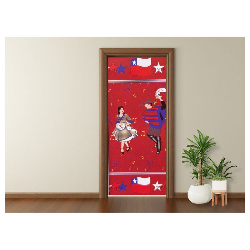 GENERICO - Fundas Para Puertas Elástica Decoracion Fechas Patrias Chile