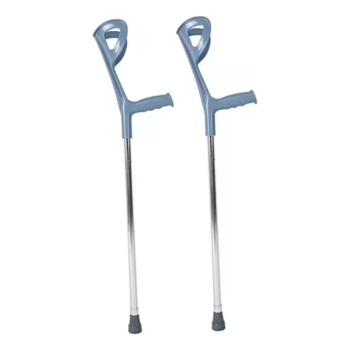 GENERICO - Set 2 muletas baston salud dlx color plateado